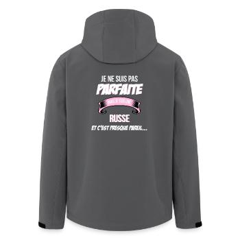 Russe cadeau humour - Veste softshell homme en polyester recyclé Stanley/Stella - noir - Dos - AI Model Male 185 light (185cm)