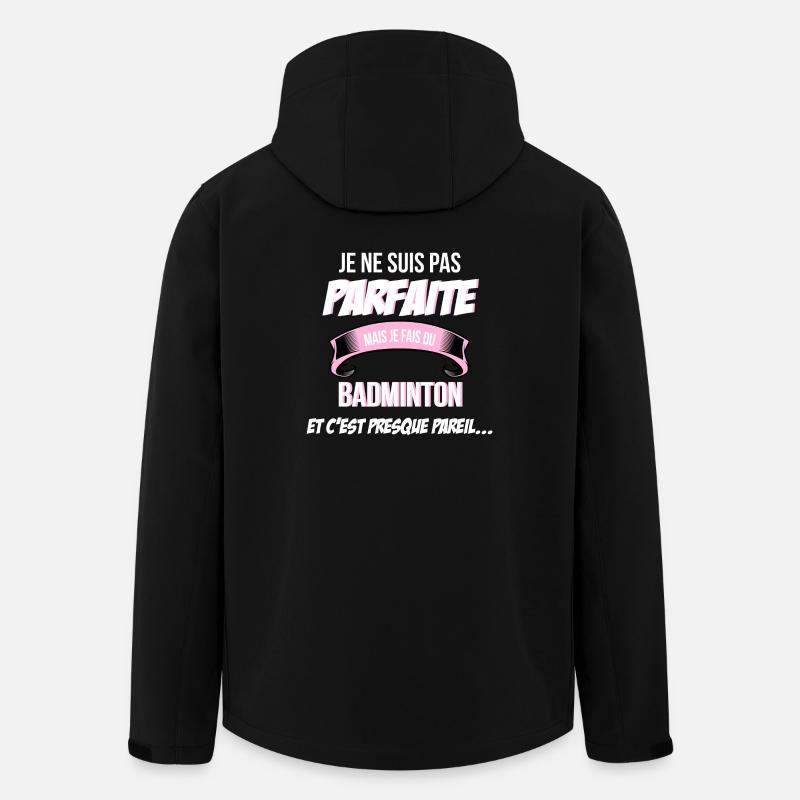 Badminton - Veste softshell homme en polyester recyclé Stanley/Stella - noir
