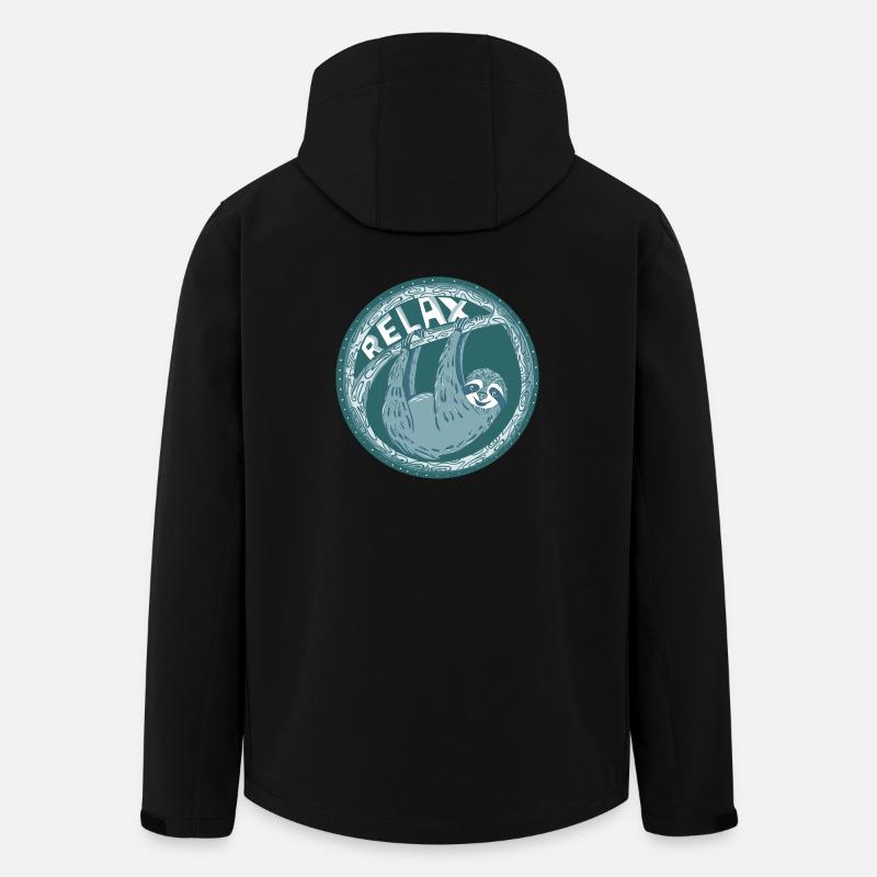 RELAX - Bleu Sloth - Veste softshell homme en polyester recyclé Stanley/Stella - noir