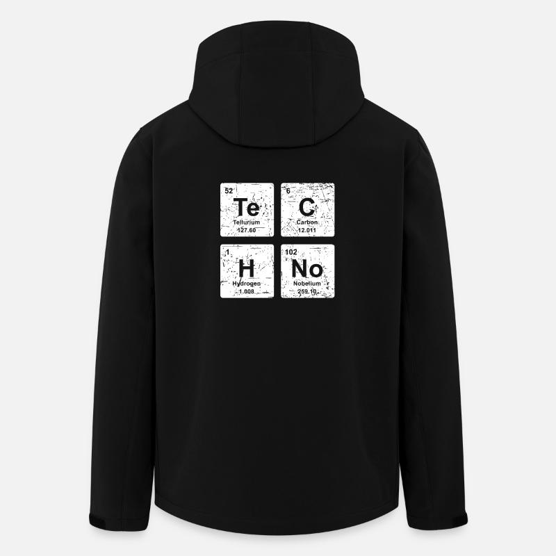 Techno - lustiges Chemie Shirt - Elemente vintage - Recycelte Männer Softshell-Jacke von Stanley/Stella - Schwarz