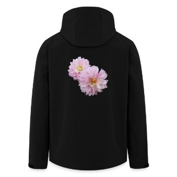 flowers lilies tulips orchids sunflower dahlia ger - Men’s Recycled Softshell Jacket by Stanley/Stella - black - Back - AI Model Male 185 light (185cm)