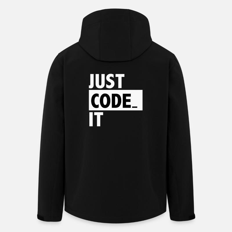 just code it - Veste softshell homme en polyester recyclé Stanley/Stella - noir