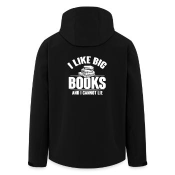 Ich mag große Bücher und ich kann nicht lügen Shirt - Recycelte Männer Softshell-Jacke von Stanley/Stella - Schwarz - Hinten - AI Model Male 185 light (185cm)