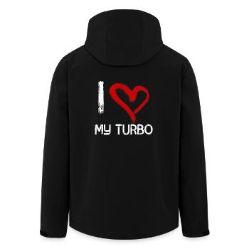I love my turbo - Men’s Recycled Softshell Jacket by Stanley/Stella - black - Back - AI Model Male 185 light (185cm)