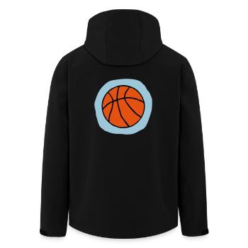 Basketball Geschenk - Recycelte Männer Softshell-Jacke von Stanley/Stella - Schwarz - Hinten - AI Model Male 185 light (185cm)