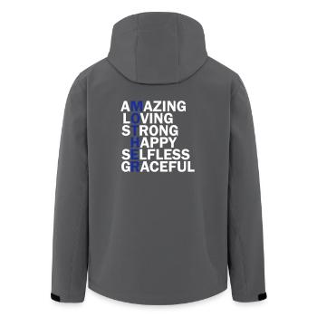 Funny mother day - mother - Men’s Recycled Softshell Jacket by Stanley/Stella - black - Back - AI Model Male 185 light (185cm)