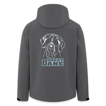 GREAT DANE cool - Men’s Recycled Softshell Jacket by Stanley/Stella - anthracite - Back - AI Model Male 185 light (185cm)