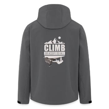 Climb Klettern Bouldern - Recycelte Männer Softshell-Jacke von Stanley/Stella - Anthrazit - Hinten - AI Model Male 185 light (185cm)