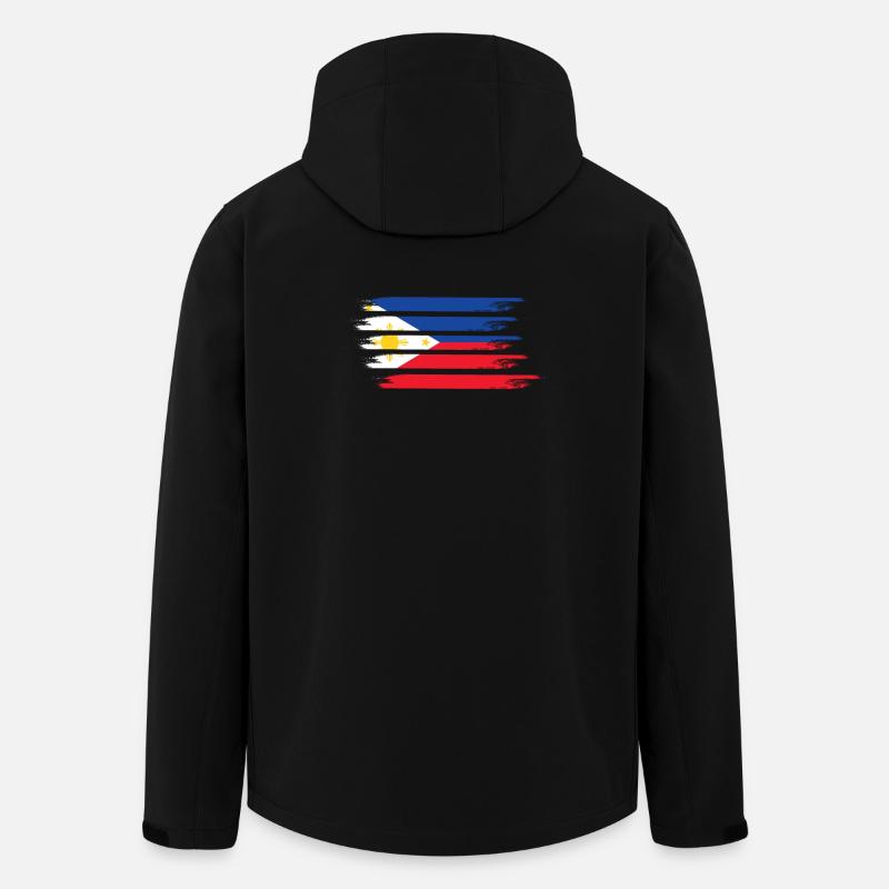 Drapeau des Philippines - Veste softshell homme en polyester recyclé Stanley/Stella - noir