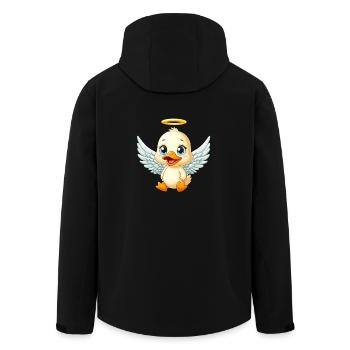 Ange canard mignon avec des ailes - Veste softshell homme en polyester recyclé Stanley/Stella - noir - Dos - AI Model Male 185 light (185cm)