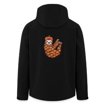 Halloween paresseux citrouille costume pyjama drôle - Veste softshell homme en polyester recyclé Stanley/Stella - noir - Dos - AI Model Male 185 light (185cm)