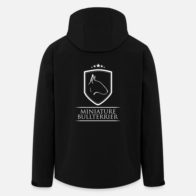 MINIATURE BULLTERRIER WAPPEN - Recycelte Männer Softshell-Jacke von Stanley/Stella - Schwarz