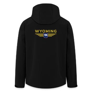 Wyoming Fan Shirt – Wild & Frei - Recycelte Männer Softshell-Jacke von Stanley/Stella - Schwarz - Hinten - AI Model Male 185 light (185cm)