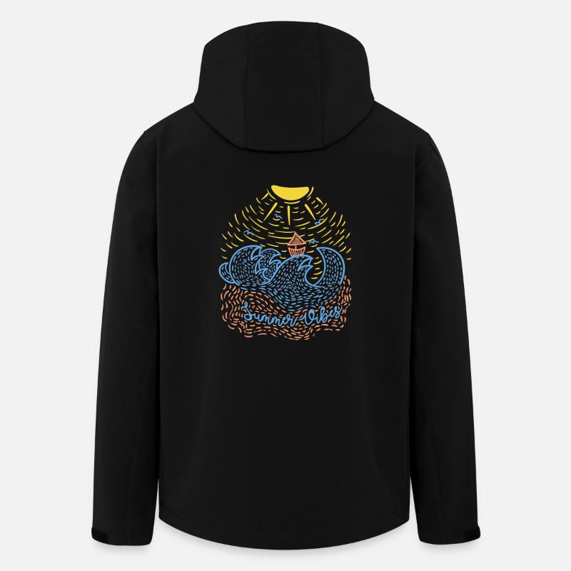Vibrations d'été - Veste softshell homme en polyester recyclé Stanley/Stella - noir