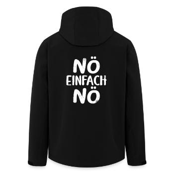 Nö einfach Nö - Recycelte Männer Softshell-Jacke von Stanley/Stella - Schwarz - Hinten - AI Model Male 185 light (185cm)
