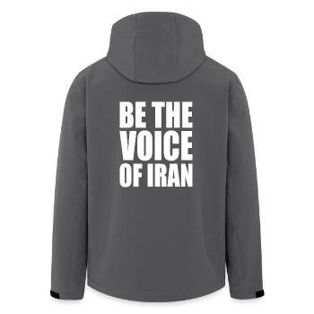 Be the voice of iran - Recycelte Männer Softshell-Jacke von Stanley/Stella - Anthrazit - Hinten - AI Model Male 185 light (185cm)