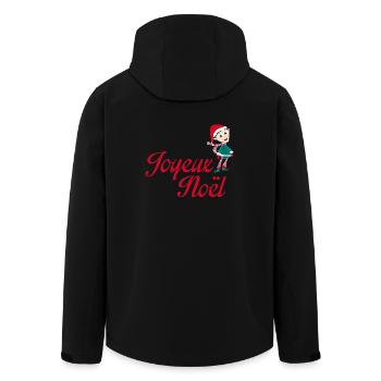 joyeux noël lutin - Veste softshell homme en polyester recyclé Stanley/Stella - noir - Dos - AI Model Male 185 light (185cm)
