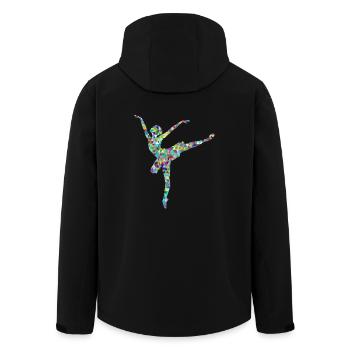 danse de ballerine ballet danse danseur danseuse yoga49 - Veste softshell homme en polyester recyclé Stanley/Stella - noir - Dos - AI Model Male 185 light (185cm)