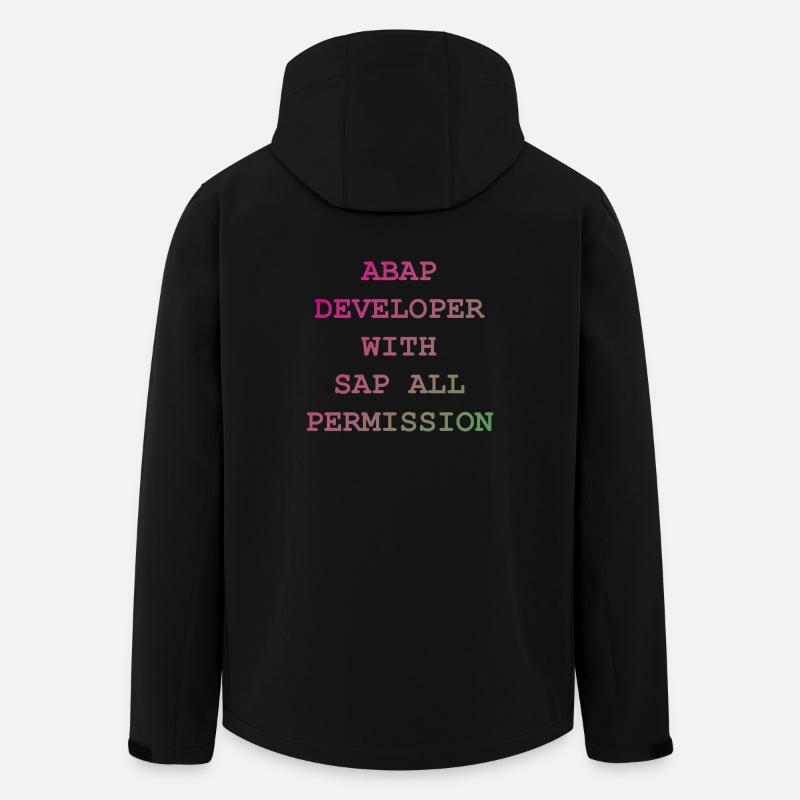 ABAP SAP Developer! idée cadeau - Veste softshell homme en polyester recyclé Stanley/Stella - noir
