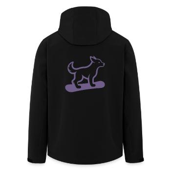 Hund Snowboard Snowboarder Minimalistisches Design - Recycelte Männer Softshell-Jacke von Stanley/Stella - Schwarz - Hinten - AI Model Male 185 light (185cm)