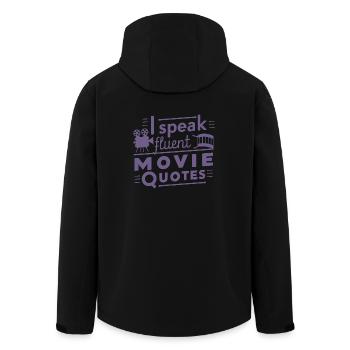 Cinema Lover Saying Minimalist Silhouette - Men’s Recycled Softshell Jacket by Stanley/Stella - black - Back - AI Model Male 185 light (185cm)