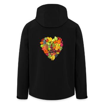 banana banana fruit veggie vegetables fruits88 - Men’s Recycled Softshell Jacket by Stanley/Stella - black - Back - AI Model Male 185 light (185cm)