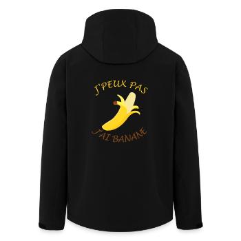 J'peux pas, j'ai banane - Veste softshell homme en polyester recyclé Stanley/Stella - noir - Dos - AI Model Male 185 light (185cm)