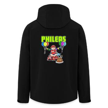 Fire Department Phileas Gift - Men’s Recycled Softshell Jacket by Stanley/Stella - black - Back - AI Model Male 185 light (185cm)