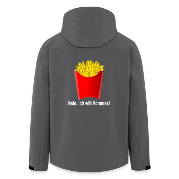 Pommes Frites Fritten Geschenk Geschenkidee - Recycelte Männer Softshell-Jacke von Stanley/Stella - Schwarz - Hinten - AI Model Male 185 light (185cm)