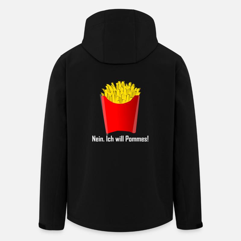 Frites frites idée cadeau - Veste softshell homme en polyester recyclé Stanley/Stella - noir
