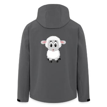 moutons doux! - Veste softshell homme en polyester recyclé Stanley/Stella - noir - Dos - AI Model Male 185 light (185cm)