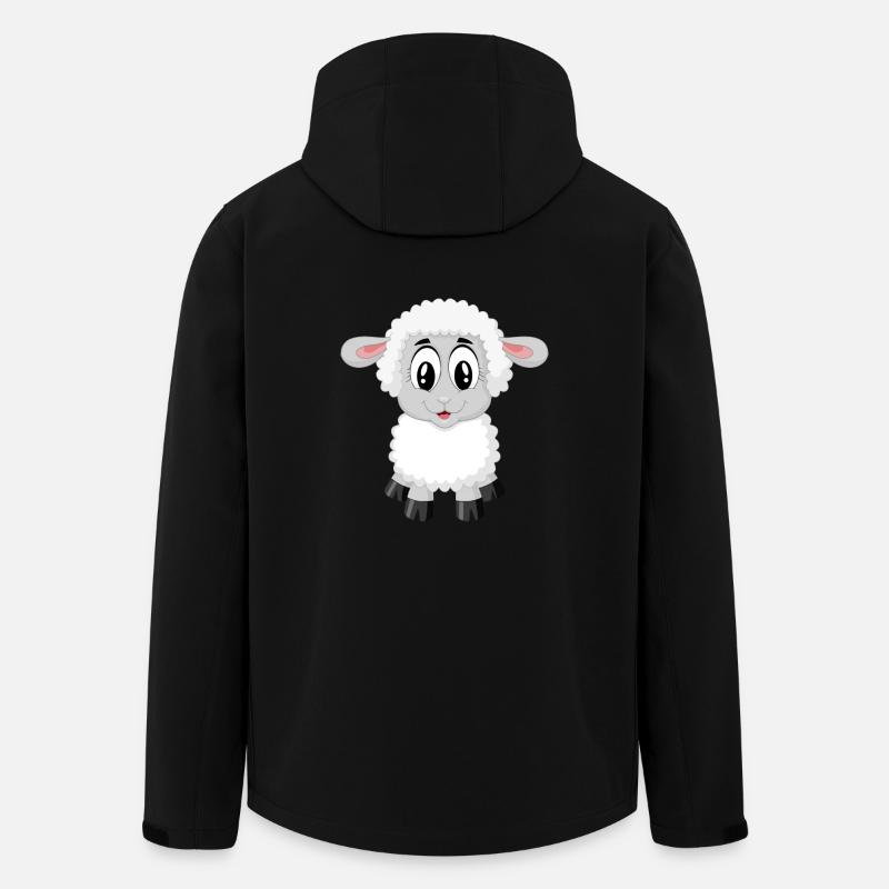 moutons doux! - Veste softshell homme en polyester recyclé Stanley/Stella - noir
