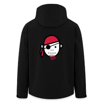 Pirate - Men’s Recycled Softshell Jacket by Stanley/Stella - black - Back - AI Model Male 185 light (185cm)
