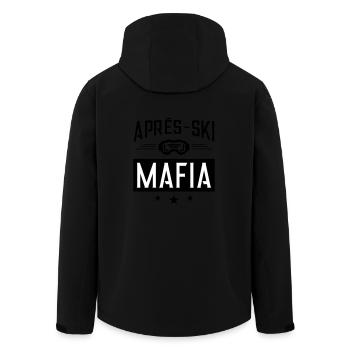 Apres Ski Mafia Spruch - Recycelte Männer Softshell-Jacke von Stanley/Stella - Schwarz - Hinten - AI Model Male 185 light (185cm)