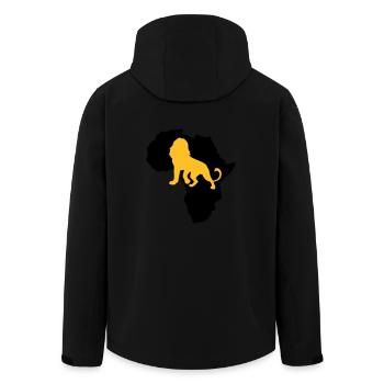 Löwe Afrika Safari Kenia Serengeti Roots Reggae - Recycelte Männer Softshell-Jacke von Stanley/Stella - Schwarz - Hinten - AI Model Male 185 light (185cm)