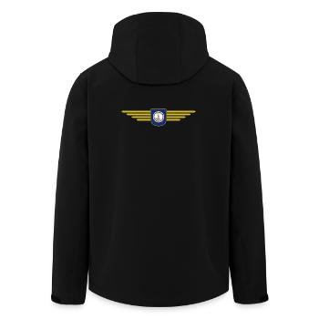 Virginia Fan Shirt – American Spirit - Recycelte Männer Softshell-Jacke von Stanley/Stella - Schwarz - Hinten - AI Model Male 185 light (185cm)