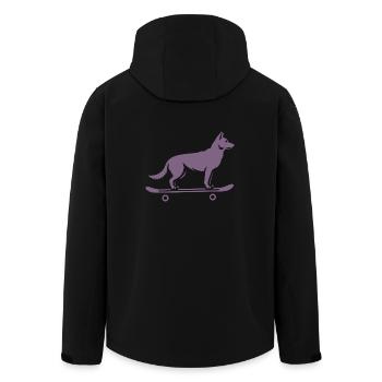 Dog Shepherd Skateboard Skateboarder - Veste softshell homme en polyester recyclé Stanley/Stella - noir - Dos - AI Model Male 185 light (185cm)