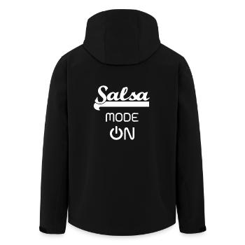 Salsa MODE ON white - Salsa Dance Shirt - Recycelte Männer Softshell-Jacke von Stanley/Stella - Schwarz - Hinten - AI Model Male 185 light (185cm)