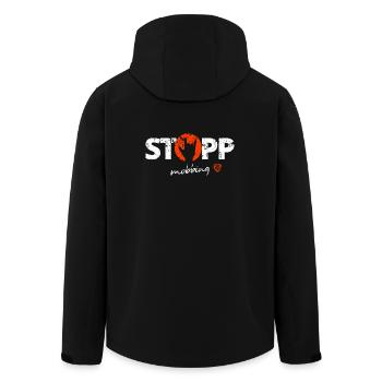 Stoppt Mobbing 5 - Recycelte Männer Softshell-Jacke von Stanley/Stella - Schwarz - Hinten - AI Model Male 185 light (185cm)