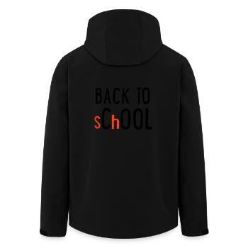 back to school - Men’s Recycled Softshell Jacket by Stanley/Stella - black - Back - AI Model Male 185 light (185cm)