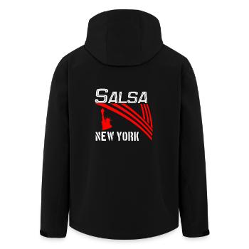 Salsa de New York blanc classique - Pro Dance Edition - Veste softshell homme en polyester recyclé Stanley/Stella - noir - Dos - AI Model Male 185 light (185cm)