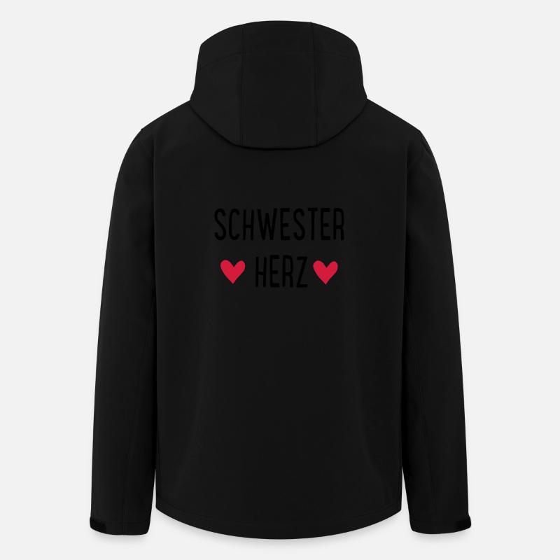 SCHWESTERHERZ - Recycelte Männer Softshell-Jacke von Stanley/Stella - Schwarz