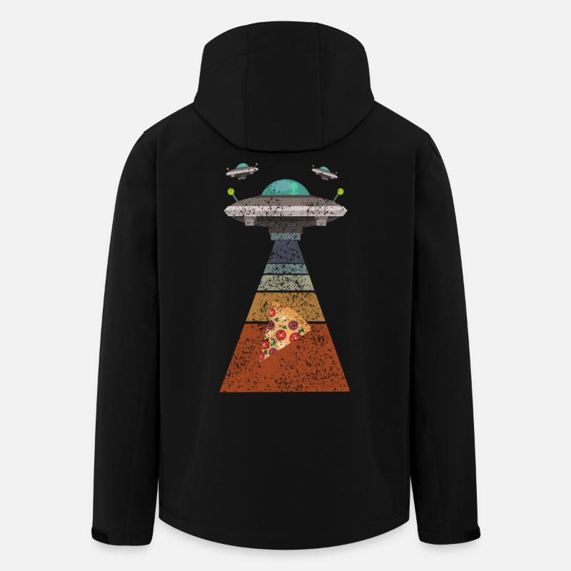 Pizza Ufo - Men’s Recycled Softshell Jacket by Stanley/Stella - black