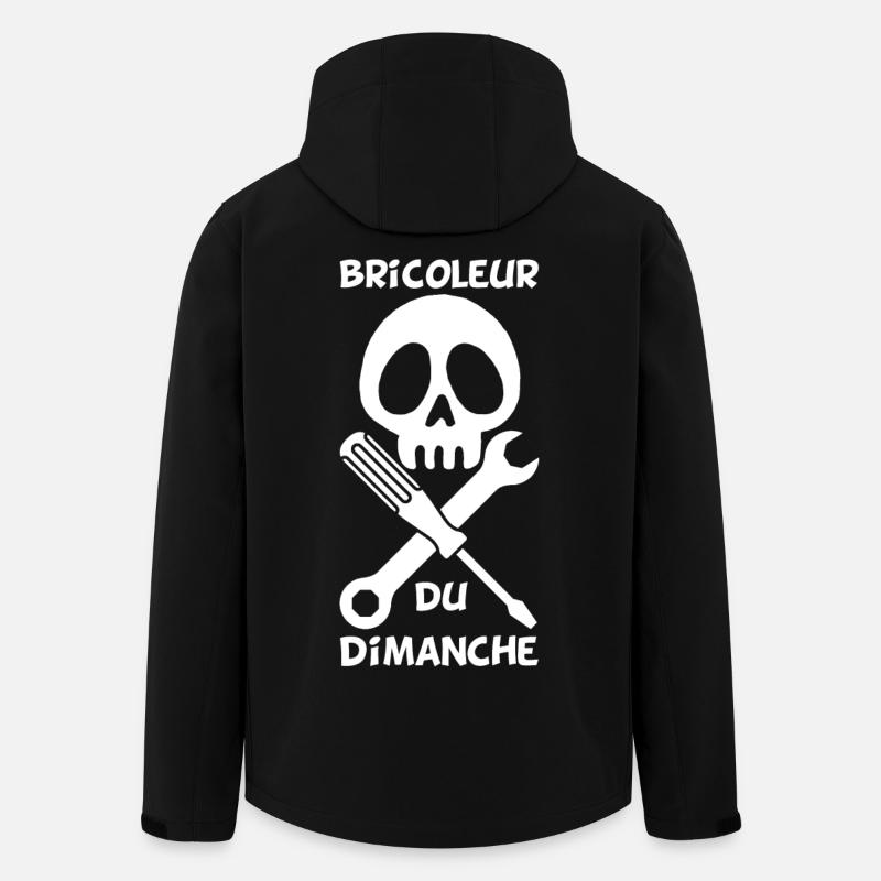 Bricoleur du dimanche (blanc) - Veste softshell homme en polyester recyclé Stanley/Stella - noir