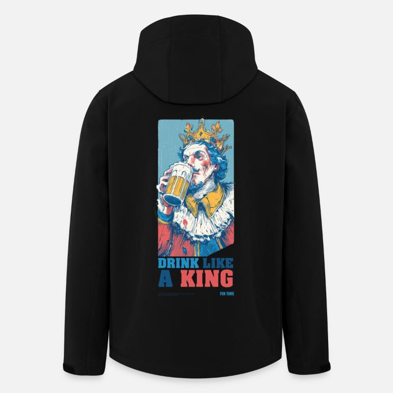 Königlicher Biergenuss - Recycelte Männer Softshell-Jacke von Stanley/Stella - Schwarz