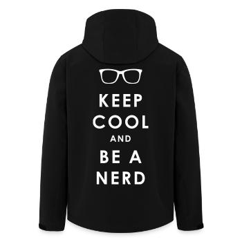 NERD pour toujours - Reste cool et sois un nerd - Veste softshell homme en polyester recyclé Stanley/Stella - noir - Dos - AI Model Male 185 light (185cm)