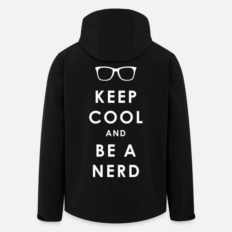 NERDY forever - Keep Cool und Be a Nerd - Recycelte Männer Softshell-Jacke von Stanley/Stella - Schwarz