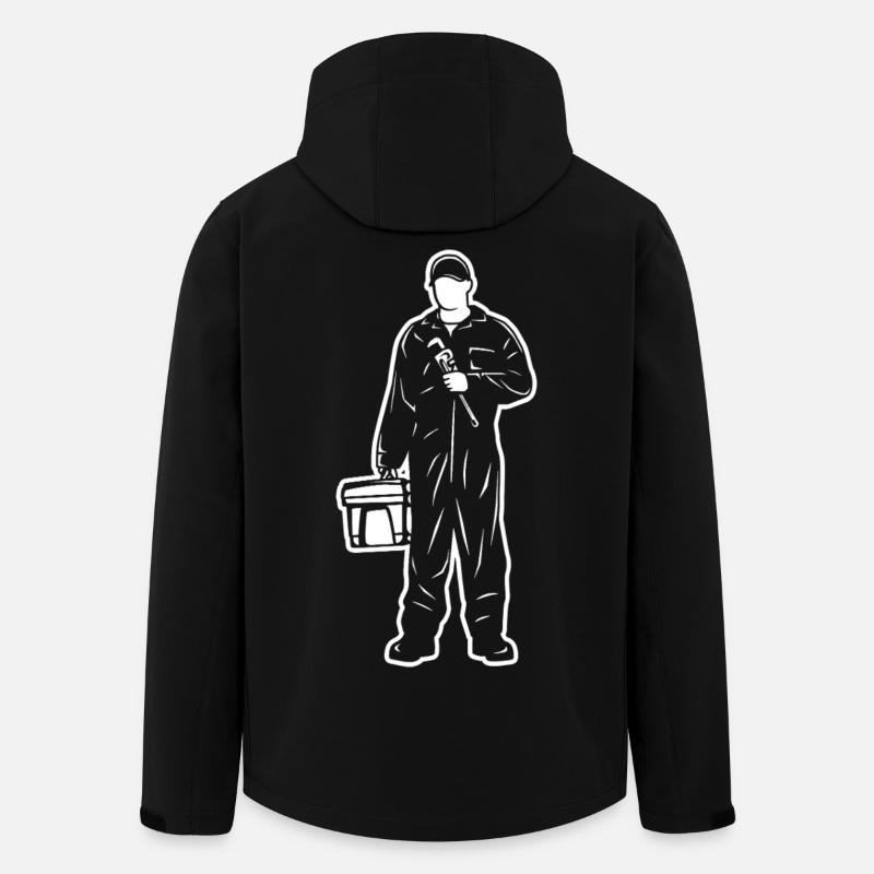 rörmokare - Softshelljacka herr i återvunnen polyester Stanley/Stella - svart