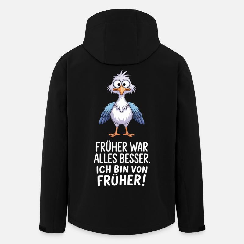Früher War Alles Besser - Recycelte Männer Softshell-Jacke von Stanley/Stella - Schwarz