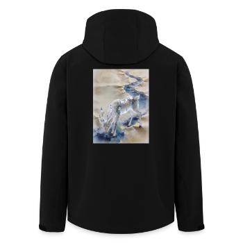 Der Spiegel der Träume: Fuzhu – Remanenz - Recycelte Männer Softshell-Jacke von Stanley/Stella - Schwarz - Hinten - AI Model Male 185 light (185cm)